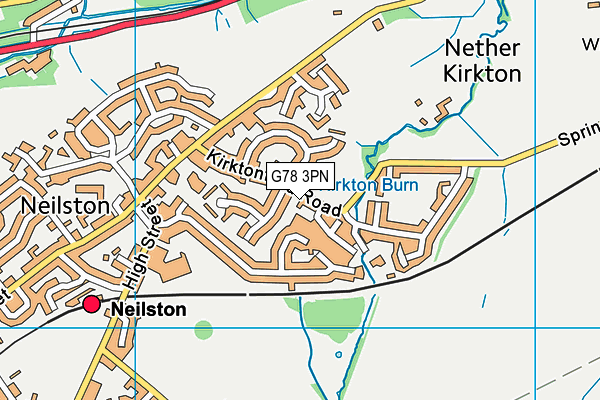 G78 3PN map - OS VectorMap District (Ordnance Survey)