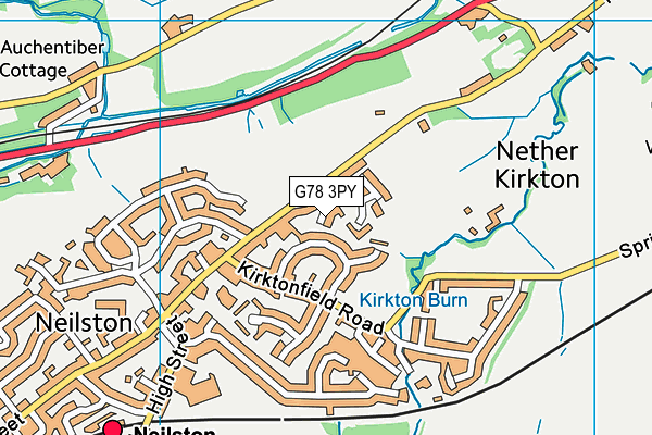 G78 3PY map - OS VectorMap District (Ordnance Survey)