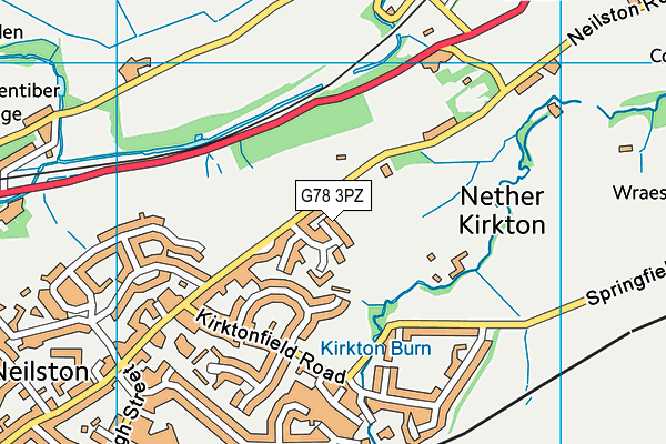 G78 3PZ map - OS VectorMap District (Ordnance Survey)