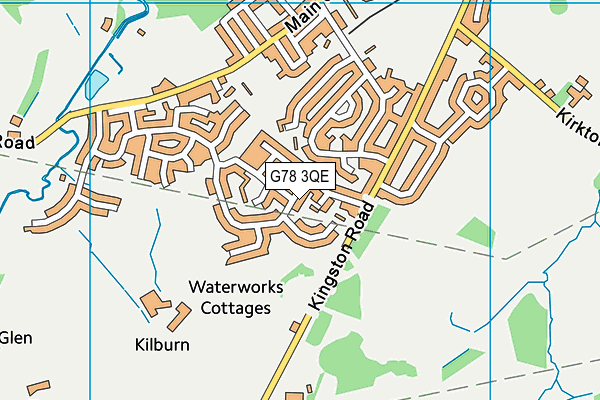 G78 3QE map - OS VectorMap District (Ordnance Survey)
