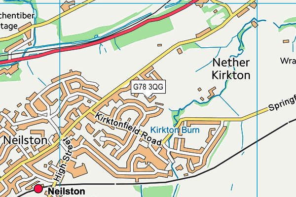 G78 3QG map - OS VectorMap District (Ordnance Survey)