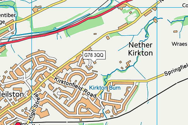 G78 3QQ map - OS VectorMap District (Ordnance Survey)