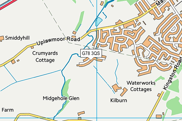 G78 3QS map - OS VectorMap District (Ordnance Survey)