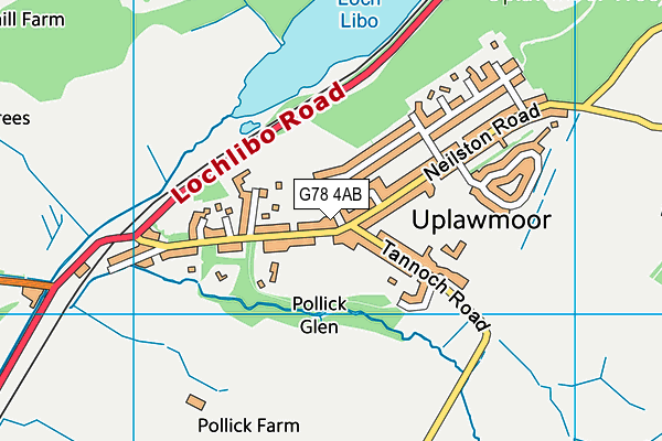 G78 4AB map - OS VectorMap District (Ordnance Survey) G78 4AB map - OS VectorMap District (Ordnance Survey)