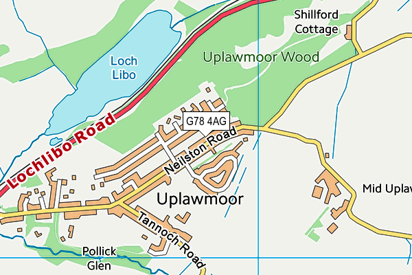 G78 4AG map - OS VectorMap District (Ordnance Survey) G78 4AG map - OS VectorMap District (Ordnance Survey)