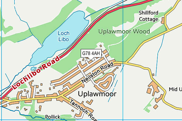 G78 4AH map - OS VectorMap District (Ordnance Survey) G78 4AH map - OS VectorMap District (Ordnance Survey)