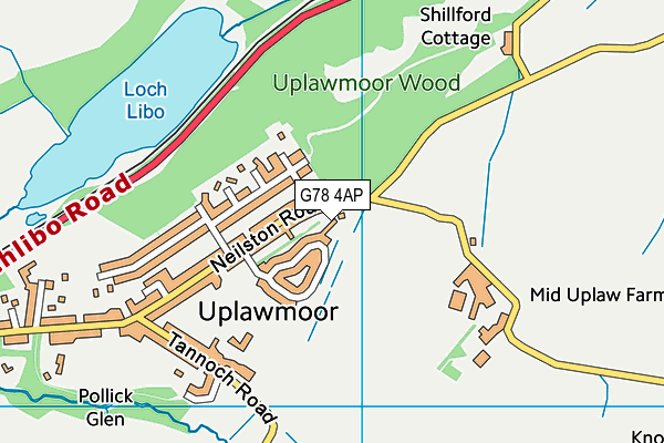 G78 4AP map - OS VectorMap District (Ordnance Survey) G78 4AP map - OS VectorMap District (Ordnance Survey)