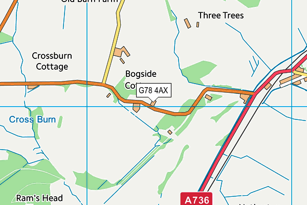 G78 4AX map - OS VectorMap District (Ordnance Survey) G78 4AX map - OS VectorMap District (Ordnance Survey)