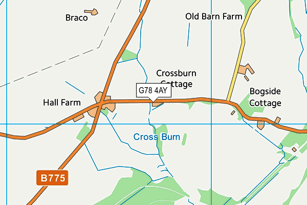G78 4AY map - OS VectorMap District (Ordnance Survey) G78 4AY map - OS VectorMap District (Ordnance Survey)