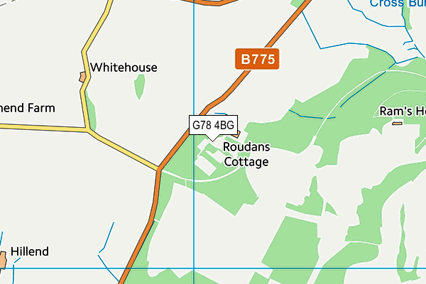 G78 4BG map - OS VectorMap District (Ordnance Survey) G78 4BG map - OS VectorMap District (Ordnance Survey)