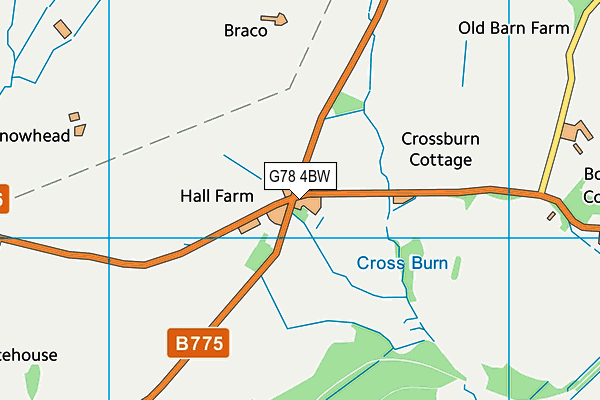 G78 4BW map - OS VectorMap District (Ordnance Survey) G78 4BW map - OS VectorMap District (Ordnance Survey)