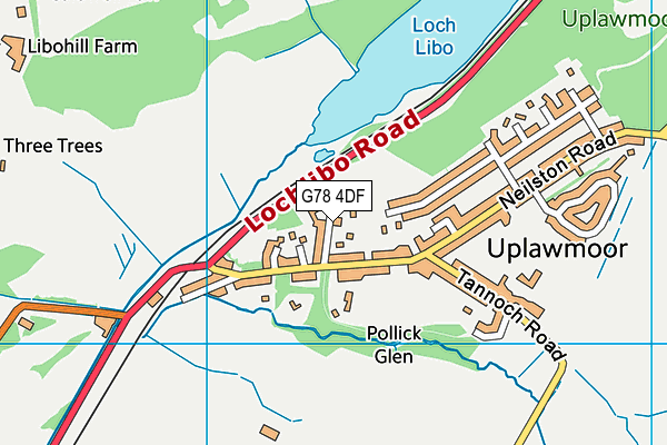 G78 4DF map - OS VectorMap District (Ordnance Survey) G78 4DF map - OS VectorMap District (Ordnance Survey)