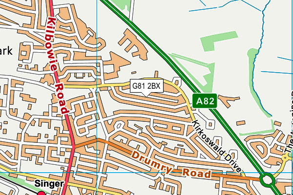 G81 2BX map - OS VectorMap District (Ordnance Survey) G81 2BX map - OS VectorMap District (Ordnance Survey)