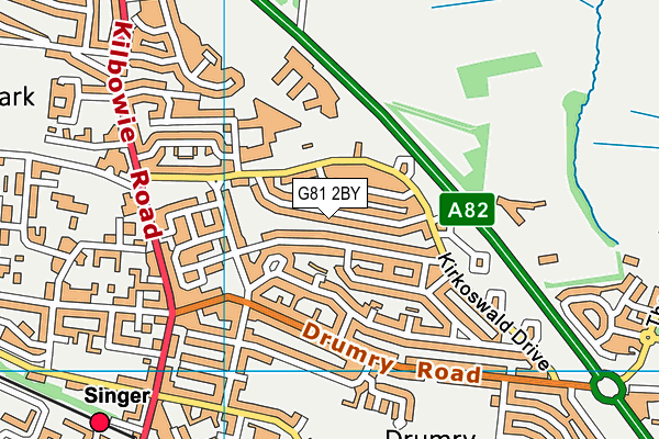 G81 2BY map - OS VectorMap District (Ordnance Survey)