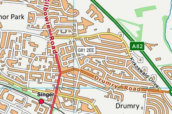 G81 2EE map - OS VectorMap District (Ordnance Survey) G81 2EE map - OS VectorMap District (Ordnance Survey)