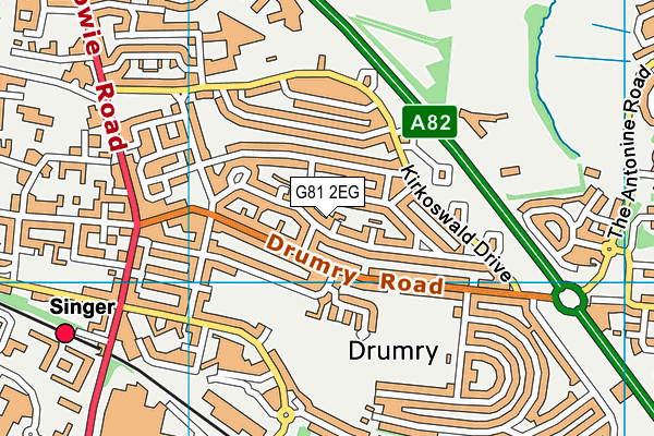 G81 2EG map - OS VectorMap District (Ordnance Survey) G81 2EG map - OS VectorMap District (Ordnance Survey)