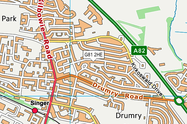 G81 2HE map - OS VectorMap District (Ordnance Survey) G81 2HE map - OS VectorMap District (Ordnance Survey)