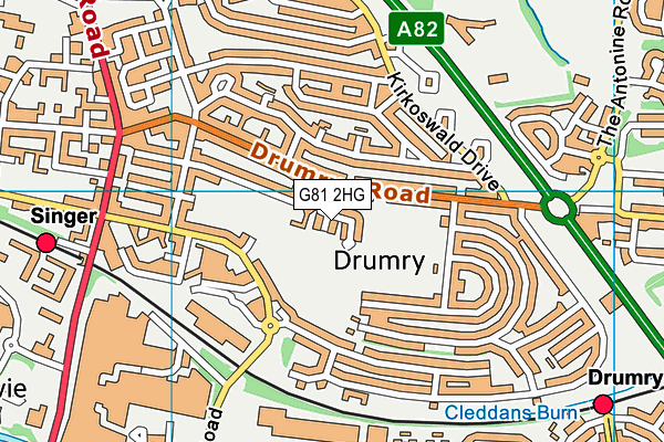 G81 2HG map - OS VectorMap District (Ordnance Survey) G81 2HG map - OS VectorMap District (Ordnance Survey)