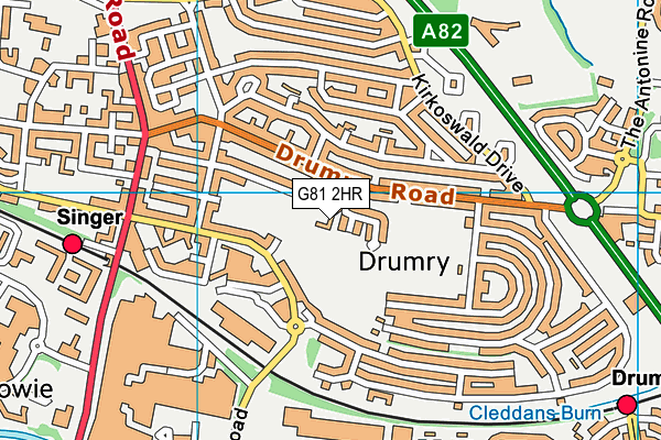 G81 2HR map - OS VectorMap District (Ordnance Survey) G81 2HR map - OS VectorMap District (Ordnance Survey)