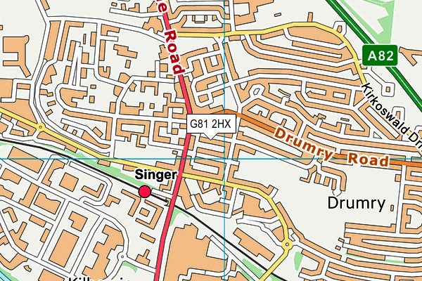 G81 2HX map - OS VectorMap District (Ordnance Survey) G81 2HX map - OS VectorMap District (Ordnance Survey)
