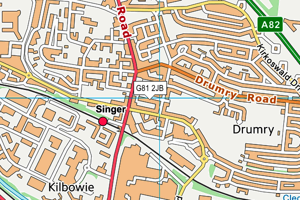 G81 2JB map - OS VectorMap District (Ordnance Survey) G81 2JB map - OS VectorMap District (Ordnance Survey)
