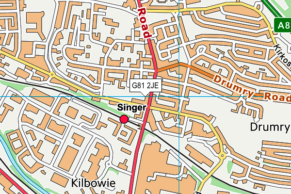 G81 2JE map - OS VectorMap District (Ordnance Survey) G81 2JE map - OS VectorMap District (Ordnance Survey)