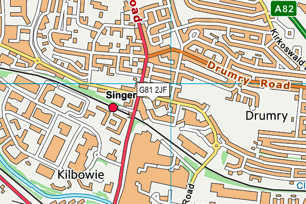 G81 2JF map - OS VectorMap District (Ordnance Survey) G81 2JF map - OS VectorMap District (Ordnance Survey)