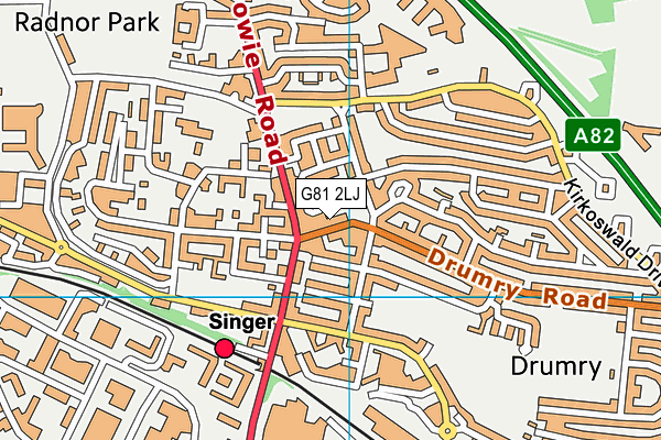 G81 2LJ map - OS VectorMap District (Ordnance Survey) G81 2LJ map - OS VectorMap District (Ordnance Survey)