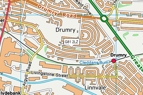 G81 2LZ map - OS VectorMap District (Ordnance Survey) G81 2LZ map - OS VectorMap District (Ordnance Survey)