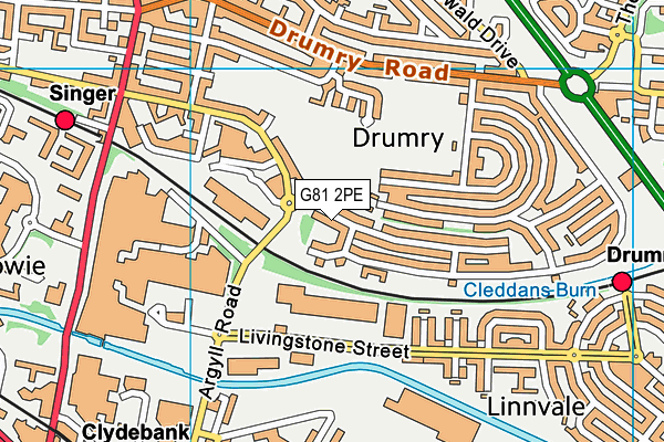 G81 2PE map - OS VectorMap District (Ordnance Survey) G81 2PE map - OS VectorMap District (Ordnance Survey)