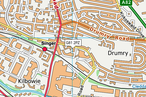 G81 2PZ map - OS VectorMap District (Ordnance Survey) G81 2PZ map - OS VectorMap District (Ordnance Survey)