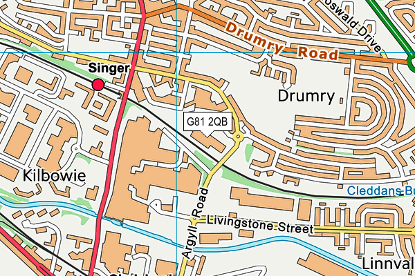 G81 2QB map - OS VectorMap District (Ordnance Survey) G81 2QB map - OS VectorMap District (Ordnance Survey)