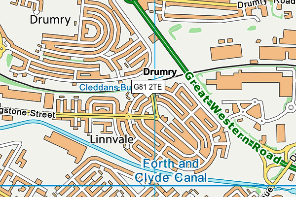 G81 2TE map - OS VectorMap District (Ordnance Survey) G81 2TE map - OS VectorMap District (Ordnance Survey)