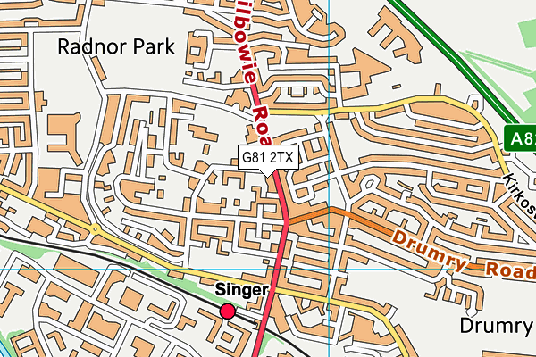 G81 2TX map - OS VectorMap District (Ordnance Survey) G81 2TX map - OS VectorMap District (Ordnance Survey)