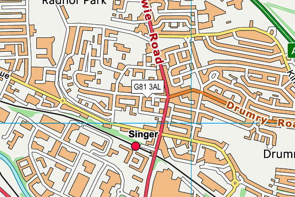 G81 3AL map - OS VectorMap District (Ordnance Survey)