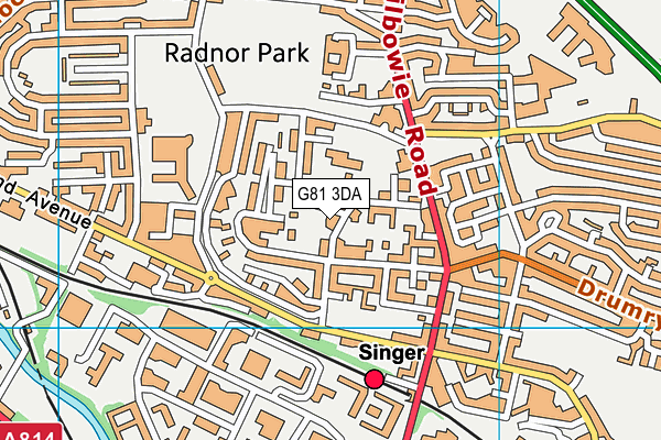 G81 3DA map - OS VectorMap District (Ordnance Survey)