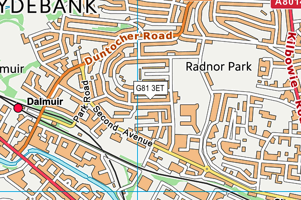G81 3ET map - OS VectorMap District (Ordnance Survey)