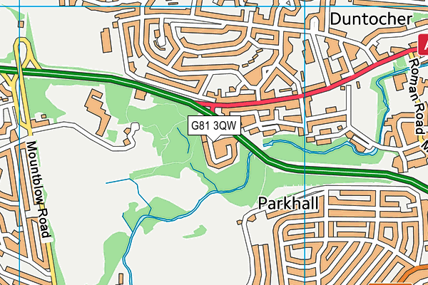 G81 3QW map - OS VectorMap District (Ordnance Survey) G81 3QW map - OS VectorMap District (Ordnance Survey)