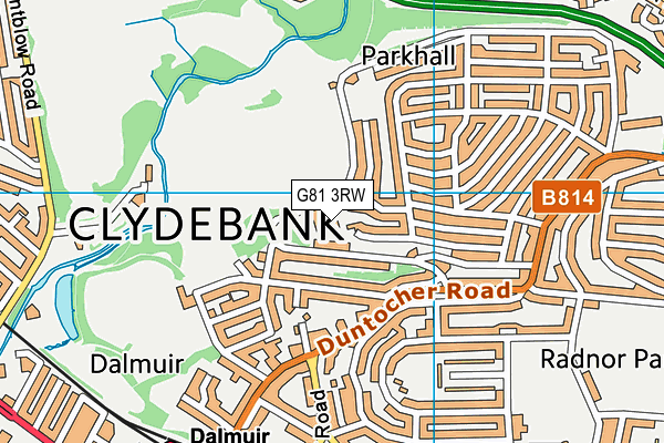 G81 3RW map - OS VectorMap District (Ordnance Survey)