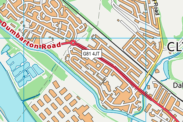 G81 4JT map - OS VectorMap District (Ordnance Survey)