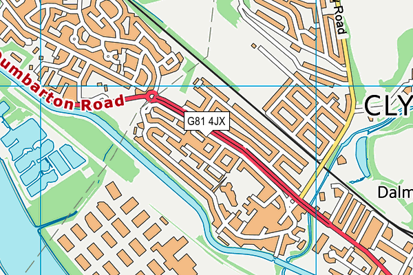 G81 4JX map - OS VectorMap District (Ordnance Survey)