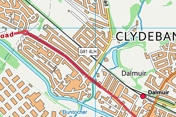 G81 4LH map - OS VectorMap District (Ordnance Survey)