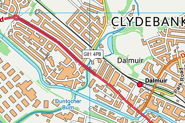 G81 4PB map - OS VectorMap District (Ordnance Survey)