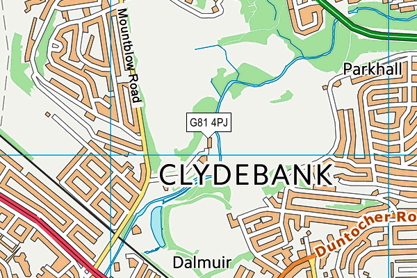 G81 4PJ map - OS VectorMap District (Ordnance Survey) G81 4PJ map - OS VectorMap District (Ordnance Survey)