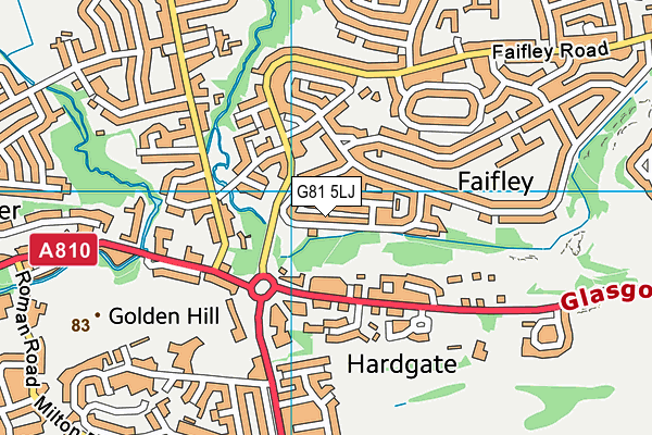 G81 5LJ map - OS VectorMap District (Ordnance Survey) G81 5LJ map - OS VectorMap District (Ordnance Survey)