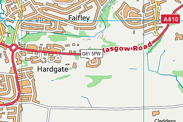 G81 5PW map - OS VectorMap District (Ordnance Survey)