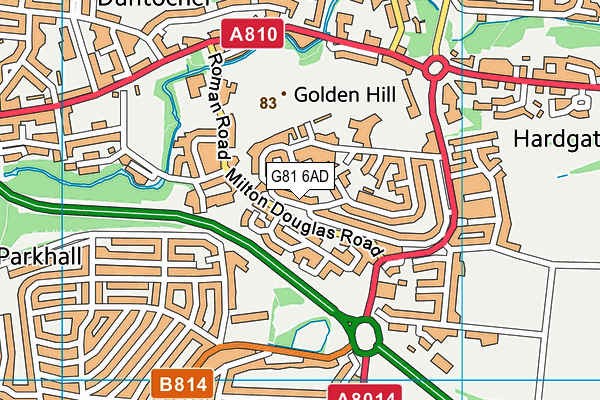 G81 6AD map - OS VectorMap District (Ordnance Survey) G81 6AD map - OS VectorMap District (Ordnance Survey)