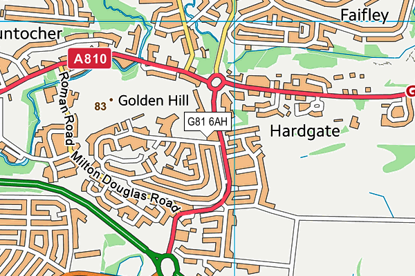 G81 6AH map - OS VectorMap District (Ordnance Survey) G81 6AH map - OS VectorMap District (Ordnance Survey)