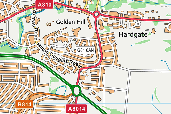 G81 6AN map - OS VectorMap District (Ordnance Survey) G81 6AN map - OS VectorMap District (Ordnance Survey)