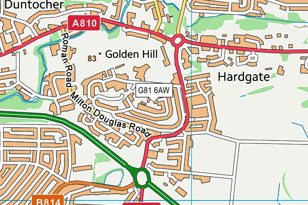 G81 6AW map - OS VectorMap District (Ordnance Survey)